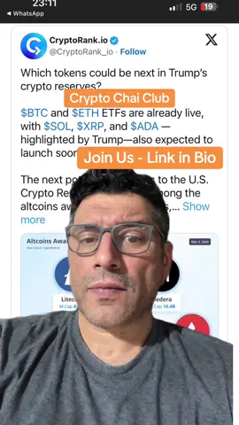 #trump #crypto summit is tommorow 7th March, will he name new #altcoins sending the price price to go “TAH” or will it be a letdown? Is it a case of selling the news? #fyp #punjabi #eth #bitcoin #dot #chainlink #doge #ltc #apt #fypシ゚ #avax #cryptochaiclub 
