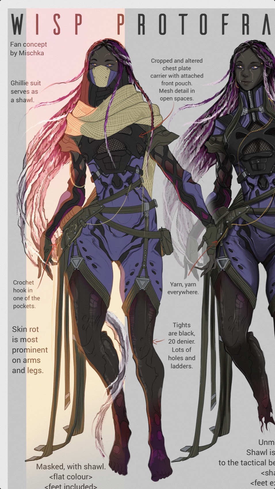 Protoframe Wisp Concept Sheet is done! —- #warframe #warframe1999 #warframefanart #warframewisp #conceptart #tennocreate #wispfanart 