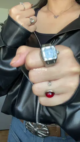 working watch ring 🖤✨ #watch #ring #silver #accessory #outfitinspo #fyp 