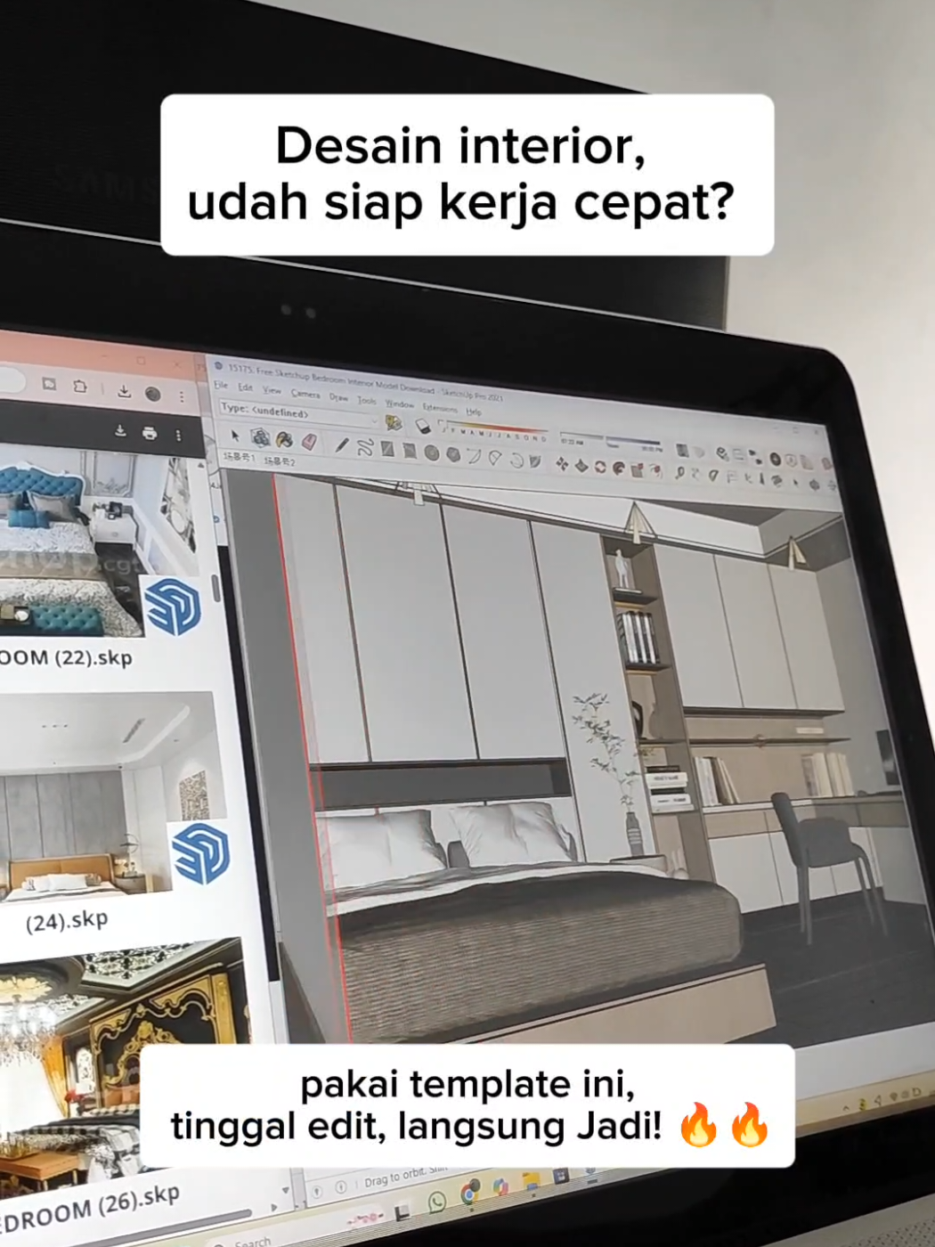 Pernah ngalamin revisi terus terusan gara gara klien nggak puas.?  Gambar ulang, atur ulang, buang waktu berjam-jam.. 😫 Sekarang kerjaan jadi lebih cepat dan efisien! 💪pakai Template 3D Sketchup ini, tinggal edit sesuai kebutuhan, langsung jadi desain profesional.!! 🔥 💻Dapatkan sekarang &hemat waktu kerja!  📌Yang mau template nya Link di bio yaa.. 🤗 order sekarang ya mumpung lagi promo Rp. 29.999 murah bangettt 🔥🔥 #desainrumah #jasadesainrumah #desaininterior #jasadesain #desain #SketchUp #templateSketchUp #rumahminimalis #rumahmodern #architecture #interior 