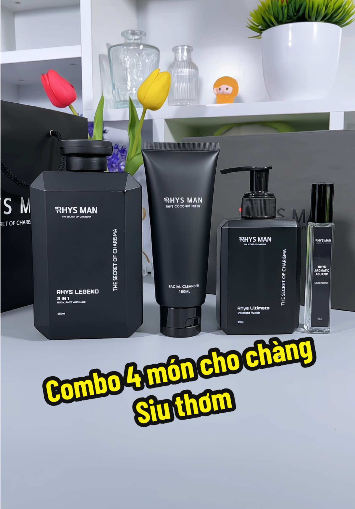 Tặng chàng set này thơm từ đầu đến chân luôn #combonamtinh #rhysman #quatang #quatangbantrai #muataitiktokshop 