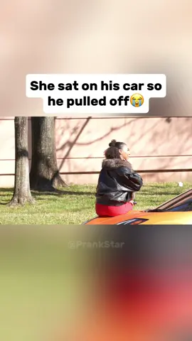This gold digger sat on his car so he pulled off😂 #prank #fyp #londonsway #golddigger #golddiggerprank #GOLD #golddiggers #girlfriend 