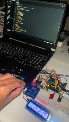 Scan RFID card output Lcd and buzzer sound 🤯#fyp #computerscience #networking #arduinoproject 