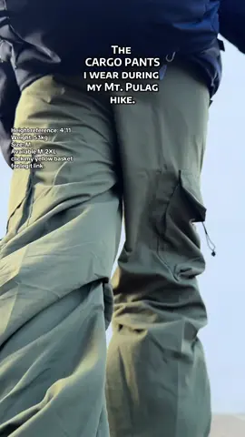 Lightweight Cargo Pants for hiking.  #cargopants #CargoPants #hiketok #akyatbundok #mtpulag #hike #hikingadventures #outfits 