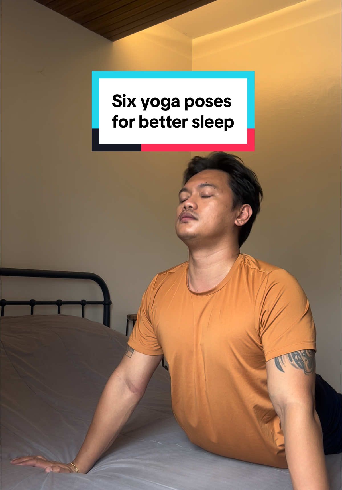 Can't sleep? Here are six yoga poses that can help you sleep better. Try them tonight! Namaste! #yoga #yogatok #yogaph #yogawithben 