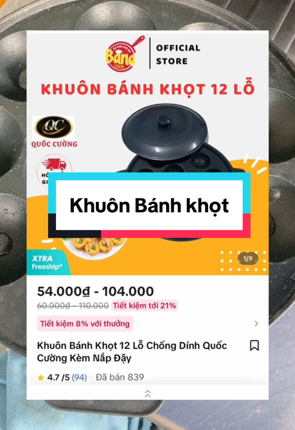 Khuôn bánh khọt chống dính #banacook #khuonbanhkhot #giadungbep 