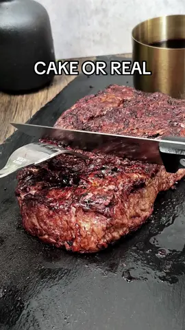 Cake or Real? Would you be mad if it wasn’t an actual steak?🥩  #realisticcake #cake #cakeorreal #everythingiscake #meatlover #steak #steakcake