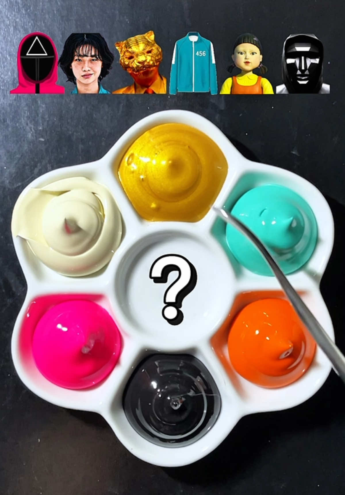 Guess the mixed colors of Squid Game 2 （Part 22） #squidgame2 #squidgame #colormixing #satisfying