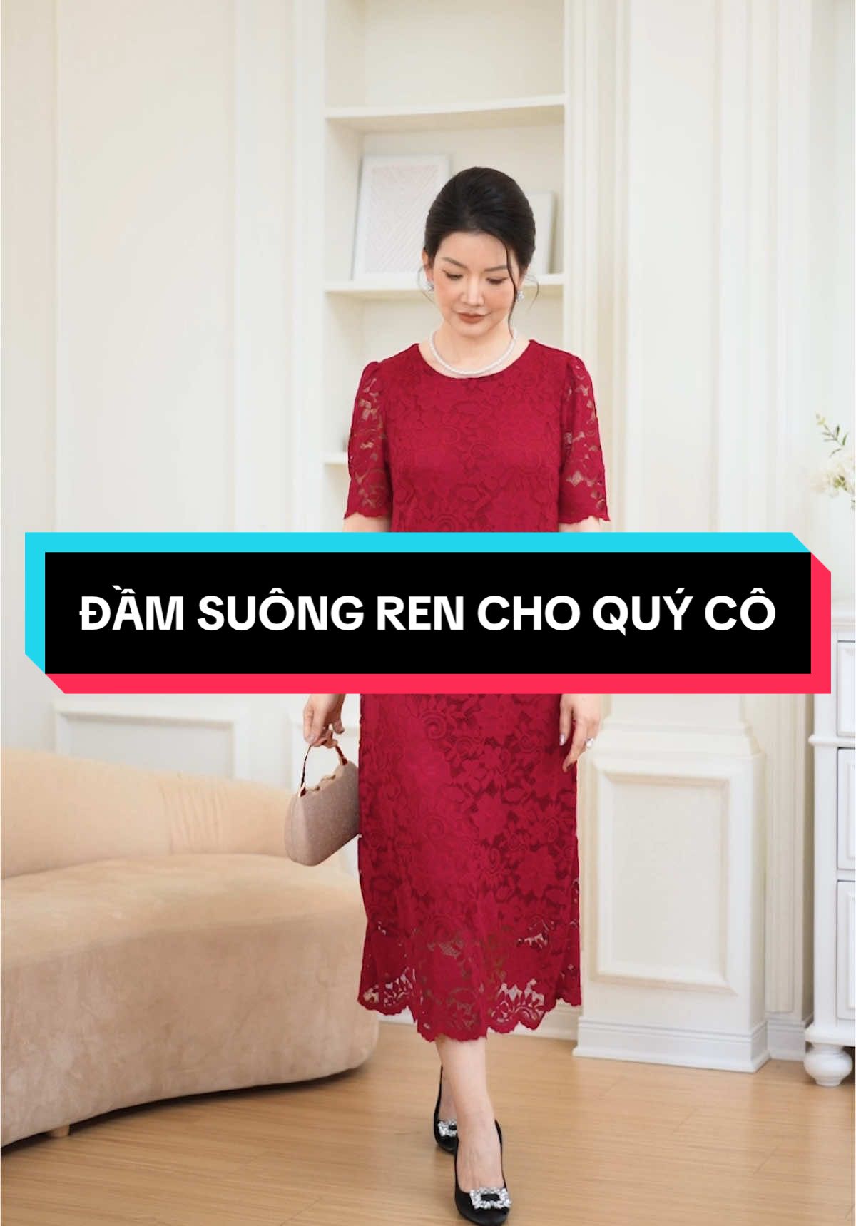 Đầm suông ren tặng Mẹ thanh lịch 💗 #thoitrangtrungnien #thoitrangnu #trungniendep #quatangme #lybee #lybeeshop #damtangme #damtrungnien #damdutiec #vaytrungnien #vaytangme 