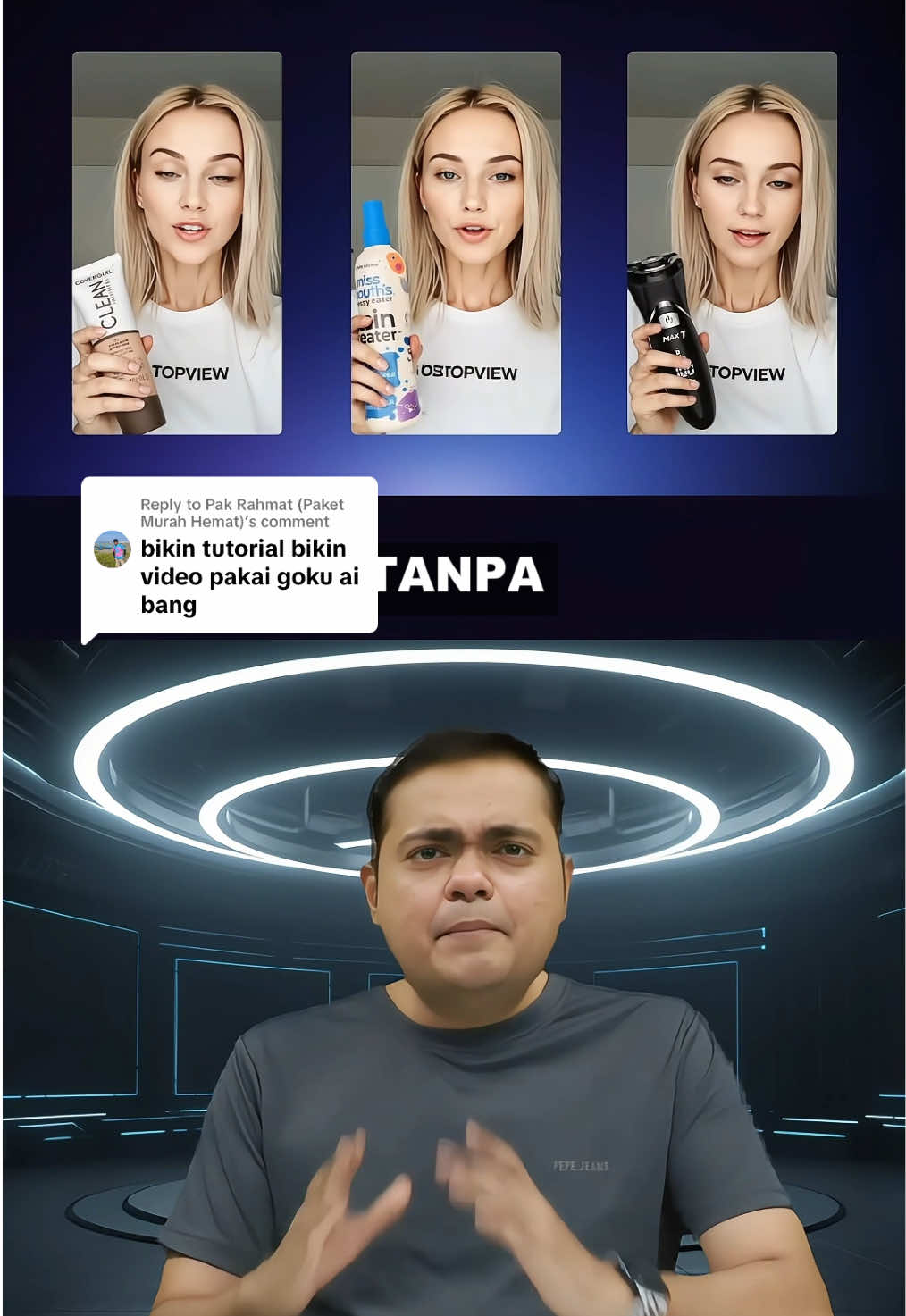 Replying to @Pak Rahmat (Paket Murah Hemat) Gue belum cobain Goku, tapi gue nemu AI gratis yang mirip2 kayak Goku AI Tools ini juga bisa bikin konten ugc ala review produk pakai AI influencer yg mereka punya. Ini gokil sih! Yang mau cobain juga, gue drop link-nya di bio ya! #kontenreview #usergeneratedcontent #tipsngonten #videogenerator #aiinfluencer #videoAI #marketingtips #ravisbookid 