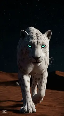 Live Wallpaper: The White Panther of the Starlit Sands A ghostly white panther moves silently through a mystical desert at night, its piercing eyes glowing like celestial orbs against the endless dunes. The extreme close-up captures the hypnotic contrast of its sleek, ivory fur shimmering under the faint moonlight, blending seamlessly with the ethereal glow of the star-filled sky. Each step exudes a silent power, its presence both otherworldly and majestic. The desert, bathed in shadows and mystery, enhances the surreal beauty of this rare, untamed predator as it vanishes into the cosmic night. #livewallpaper #aiart #panther #nightaesthetic #fantasy