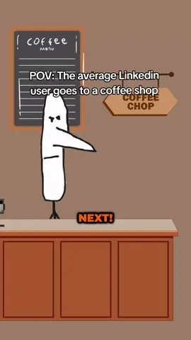 The average Linkedin user goes to a coffee shop #business #linkedin #cringe 