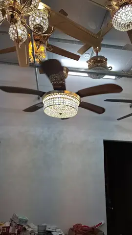 quạt trần 6 cánh Chào pha Lê  #quat #xuhuongtiktok 