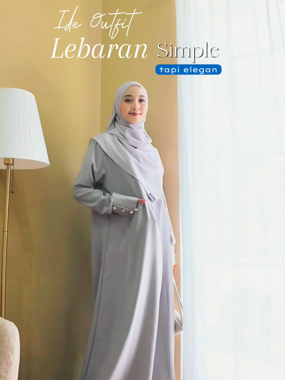 Ide outfit lebaran simple elegan. Bahan abaya adem, detail cutting simple tapi mewah, busui friendly, banyak pilihan warna dan harga abaya murah. #ideoutfitlebaran #outfitlebaransimple #outfitsimpleelegan #abayalebaransimple 