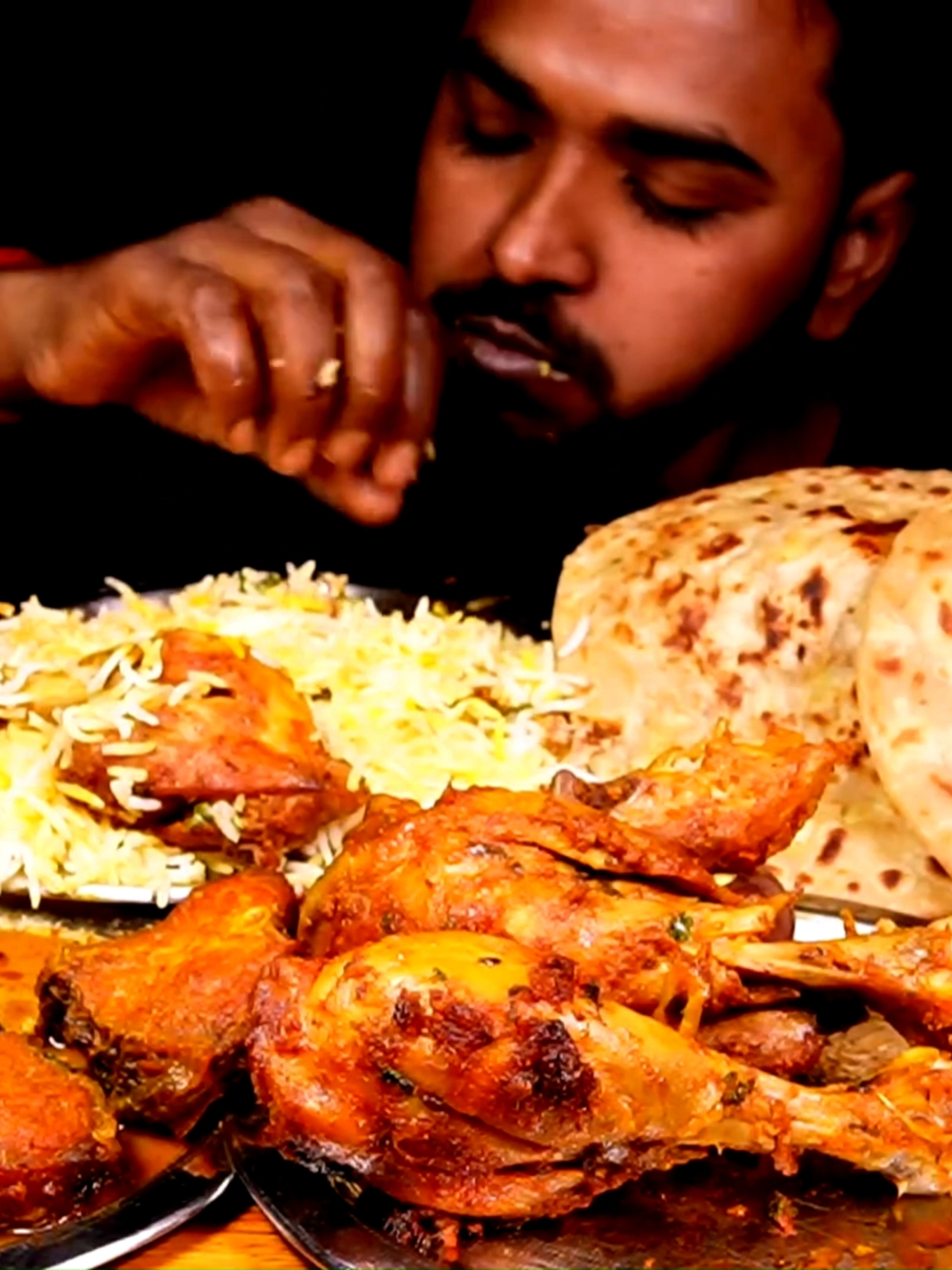 Eating Matka Chicken Biryani with Fish Curry   Aloo Paratha, Masala Chicken Fry & Gobi Bhaja Mukbang#eatingshow #asmrsounds