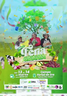 ¡Vamos a la Feria! 🥳🍇🥑🍗🍷 🤩Ven con toda la familia y disfruta de productos de buenísima calidad, platos típicos, danzas costumbristas y la gran yunza carnavalesca agraria.  📅Días: Del 13 al 14 de marzo 🕒Hora: Desde 08:00 am  📌Lugar: Campo Ferial de Ica ¡Descárgalo la #Programación  aquí!👇👇 https://acortar.link/aSornm ✅INGRESO LIBRE ✅ #paratiiiiiiiiiiiiiiiiiiiiiiiiiiiiiii ##pyf #paratiiiiiiiiiiiiiiiiiiiiiiiiiiiiiii #DRA #Feria #Yunza