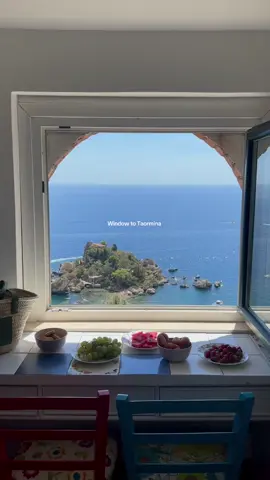 Slow sunny mornings in Taormina. A warm sea breeze, sunshine and endless blue views out your window.  Isola Bella Taormina Sicily  #sicily #taormina #whitelotus  Where to stay in Sicily | Sicily Travel Guide | Best Hotels in Sicily 