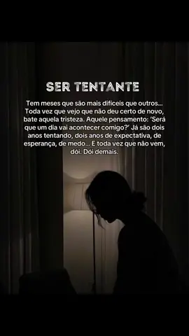 Há momentos que a dor parece insuportável, e a solidão, maior do que qualquer coisa. São dois anos de tentativas, de esperanças e de frustrações. Às vezes, o medo de não ser minha vez é tão grande… Mas continuo acreditando que a hora certa vai chegar. 🙏💖  #tentante #esperança #deusnocomando #positivo 