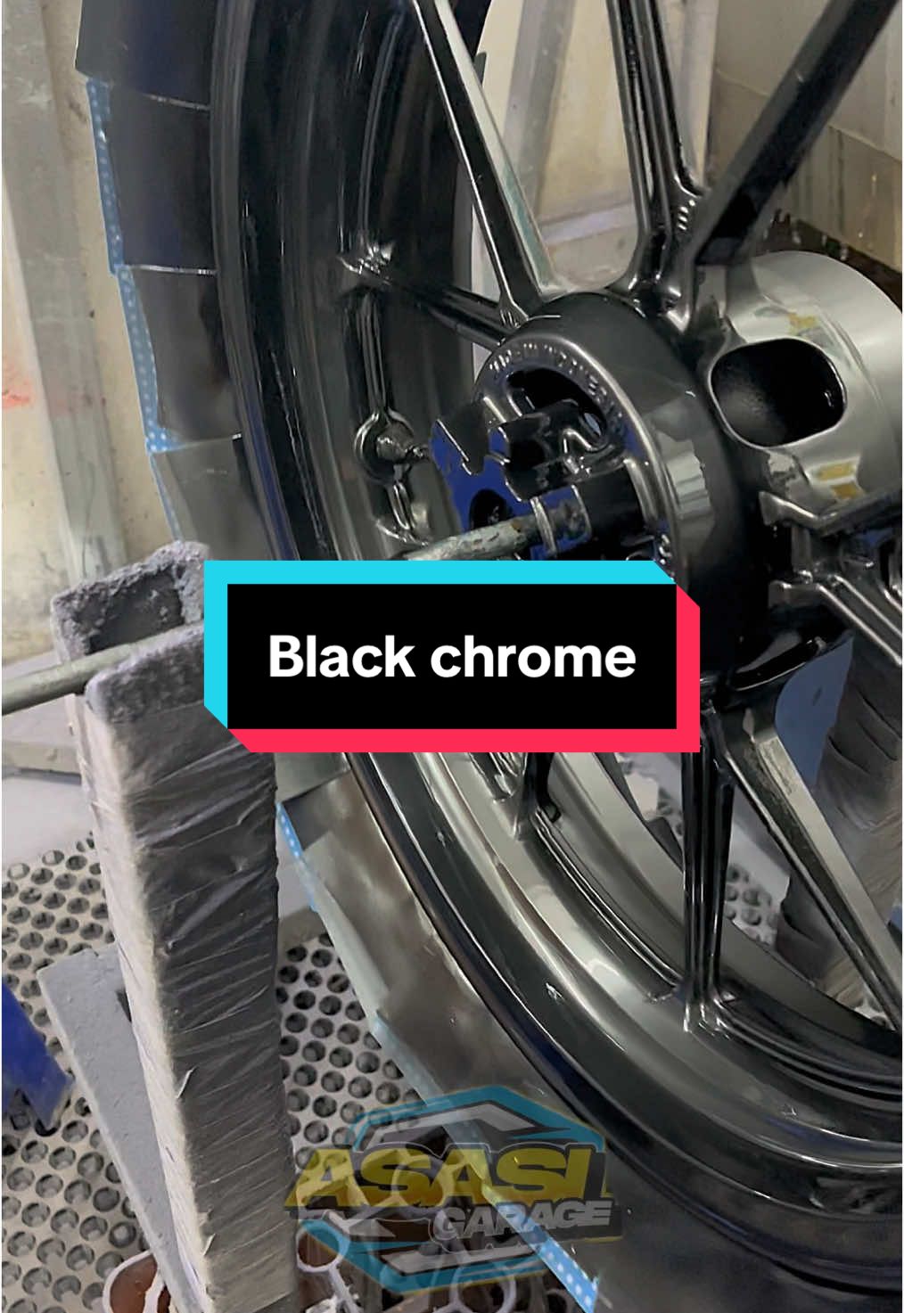 Proses repaint black chrome #blackchrome #catvelg #catblackchrome  #spider  #repaint #VNVideoEditor 