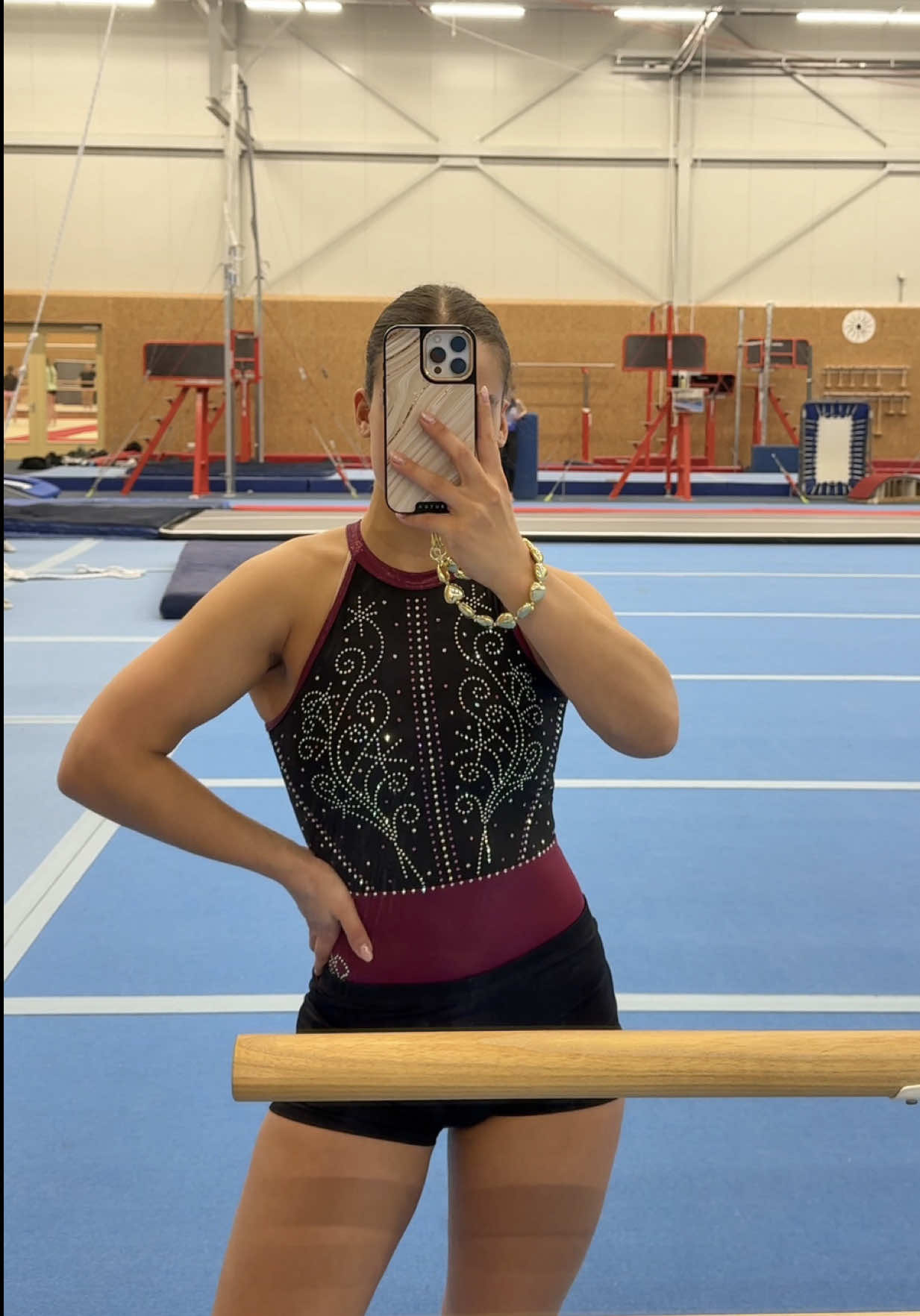 Burgundy leotard vibes🤌🏼✨🤸🏾‍♂️ @Sparkle&Dream #gymnasticstiktok #leotard 