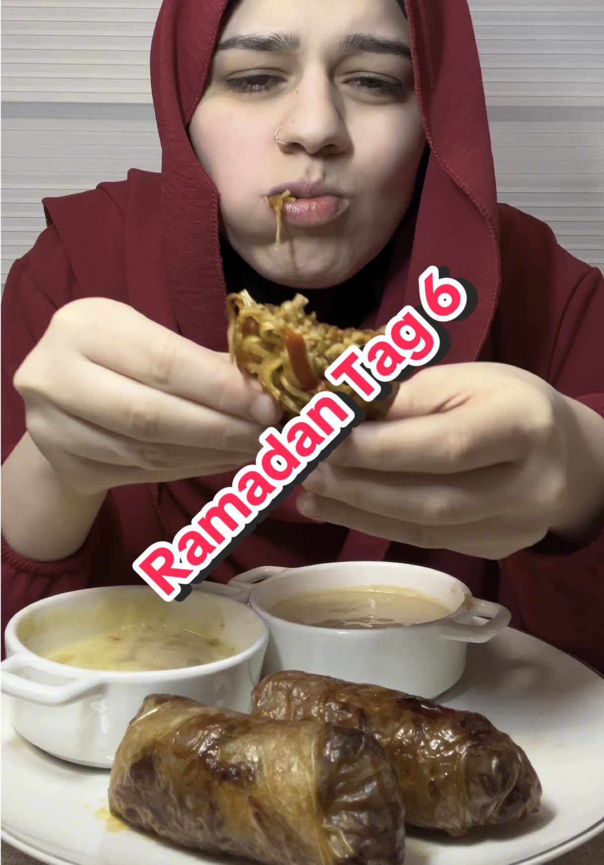 Erdnusssauce👉🏻 @lanakocht  #ricepaper #Ramadan #iftar #mukbangvideo #lanatomakin 