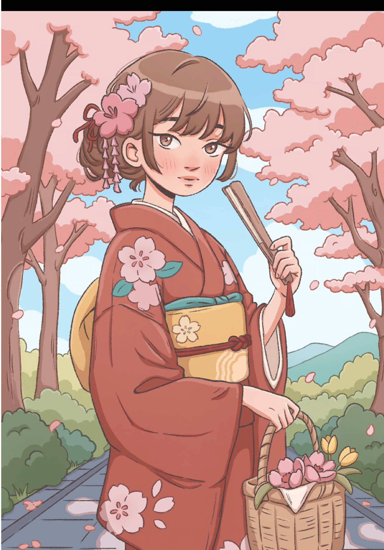 Spring walk 🌸 #cozyart #digitaldrawing #drawingprocess #drawingprocessvideo #ipadart #cozyaesthetic #digitalpainting #procreateart #pastelart #cuteaesthetic #cutedrawing #procreatedrawing 