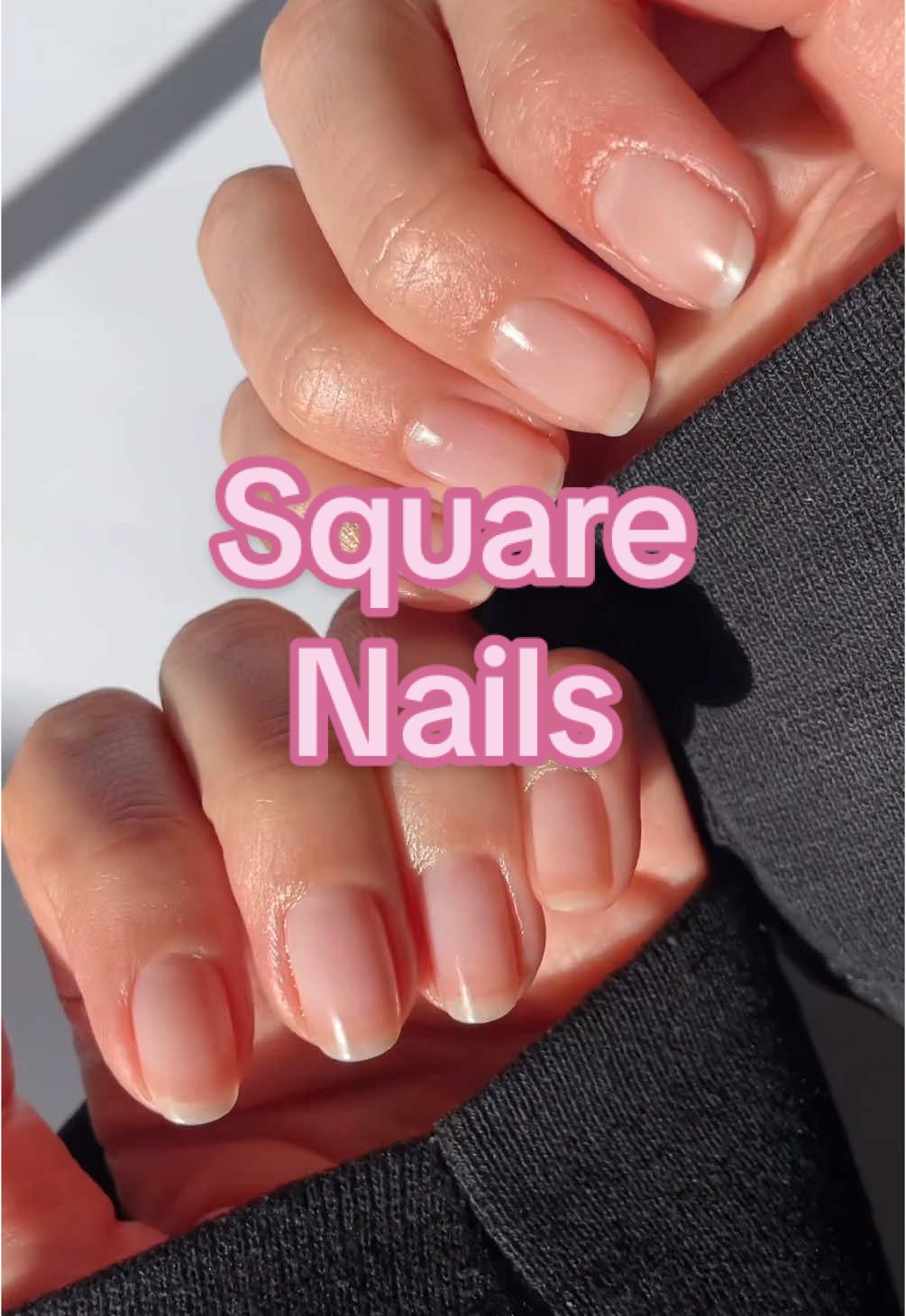 Anyone here prefer a square nail? I’m into it 💅🏼 #nailspo #naturalnails #nailtutorial 