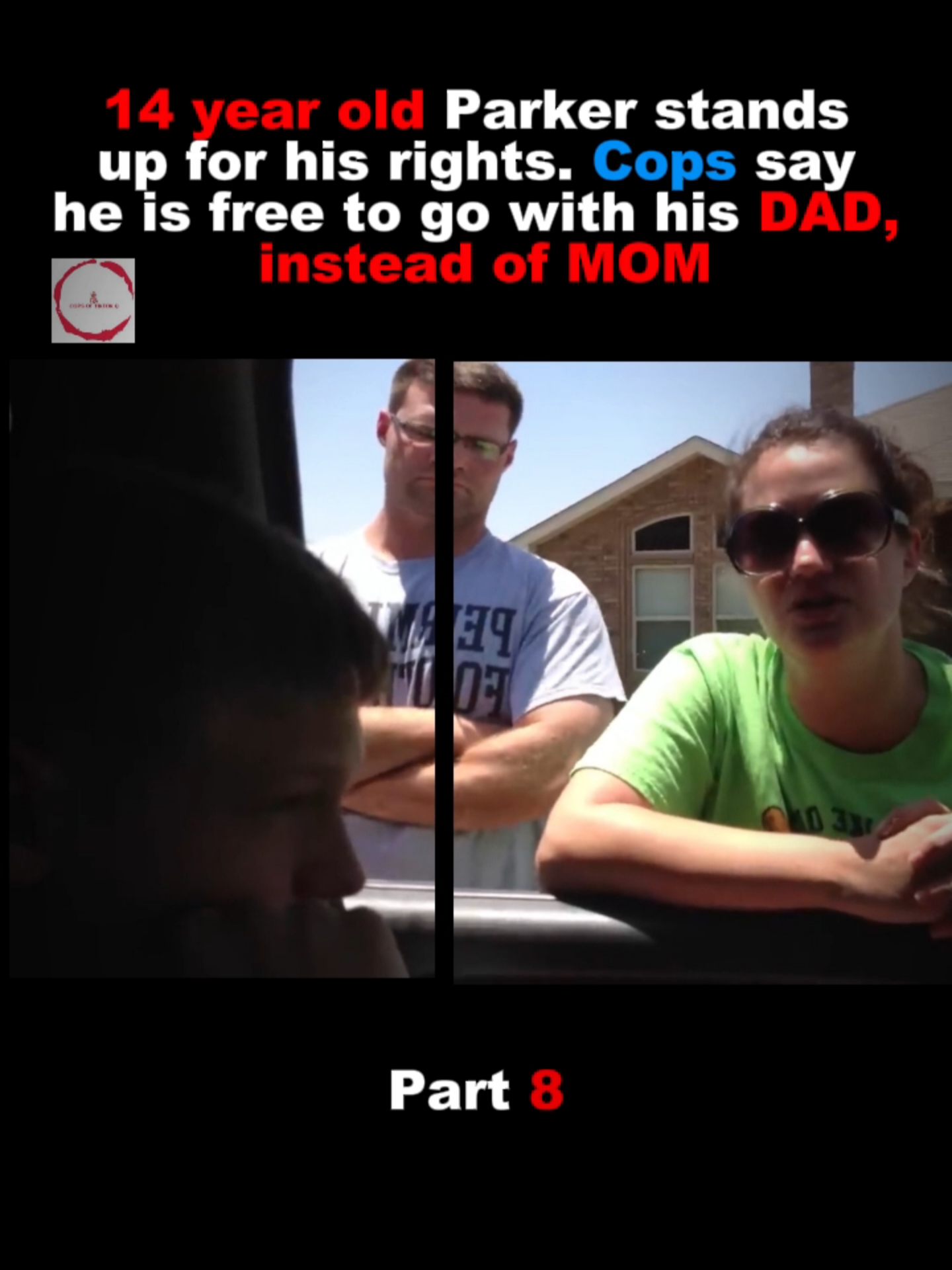 14 year old Parker stands up for his rights. Cops say he is free to go with his dad, instead of mom part 8 #fbi #fbiagent #arrested #footage #policebodycam #bodycam #fyp #foryoupagе #cops #police #law #crime 