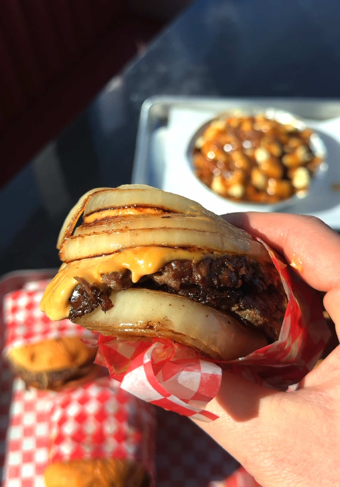 In N Out Flying Dutchman in Montreal 🍔🧅🔥 @uniburgerchomedey  #Uniburger #SmashBurger #Laval  #flyingduchman #burger #innout #Foodie #mukbang #tastetest #asmr #viral #fyp #foodreview #mtl #montreal #mtlfood #foodtiktok #eating #fypシ゚ 
