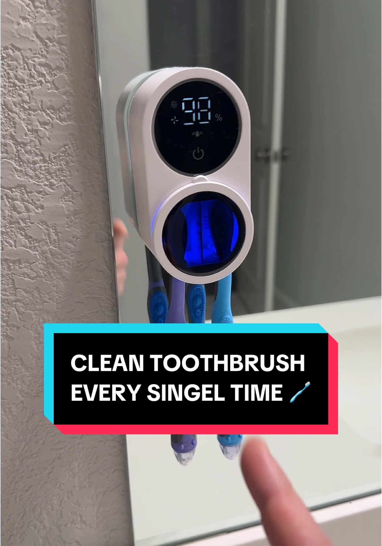 How clean is your toothbrush? 🪥💩 #toothbrush #oralhygiene #teethwhitening #tiktokshopfinds #fyp #toothbrushholder 