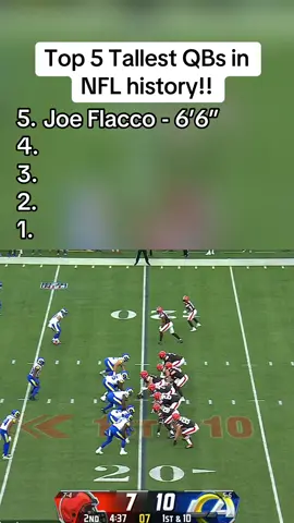 Size doesn’t matter (at least with NFL QBs)  Top 5 Tallest QBs in NFL history! #nfl #football #nflfootball #chiefs #bills #ravens 