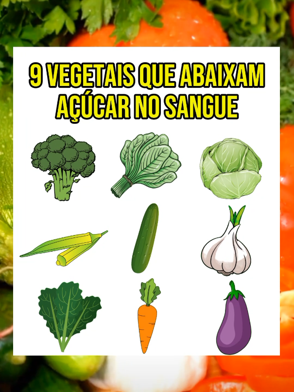 9 Vegetais que abaixam o açúcar no sangue! #saude #glicose #diabetes 