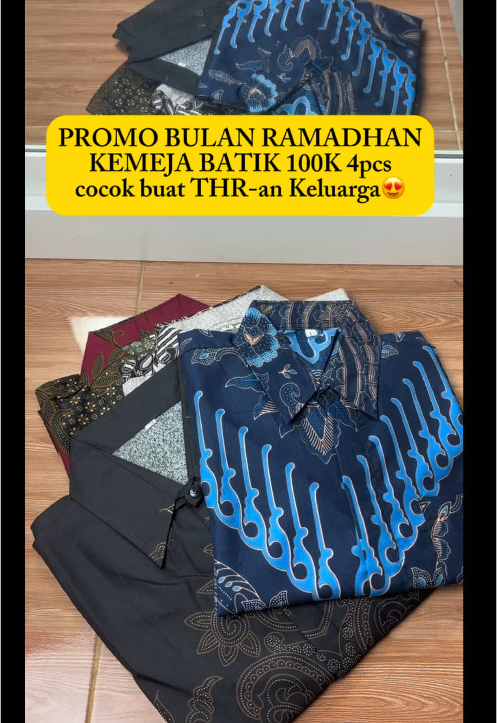 Kemeja Batik 100k 4pcs #batikseragam #batikmurah #fyp #ramadhansale 