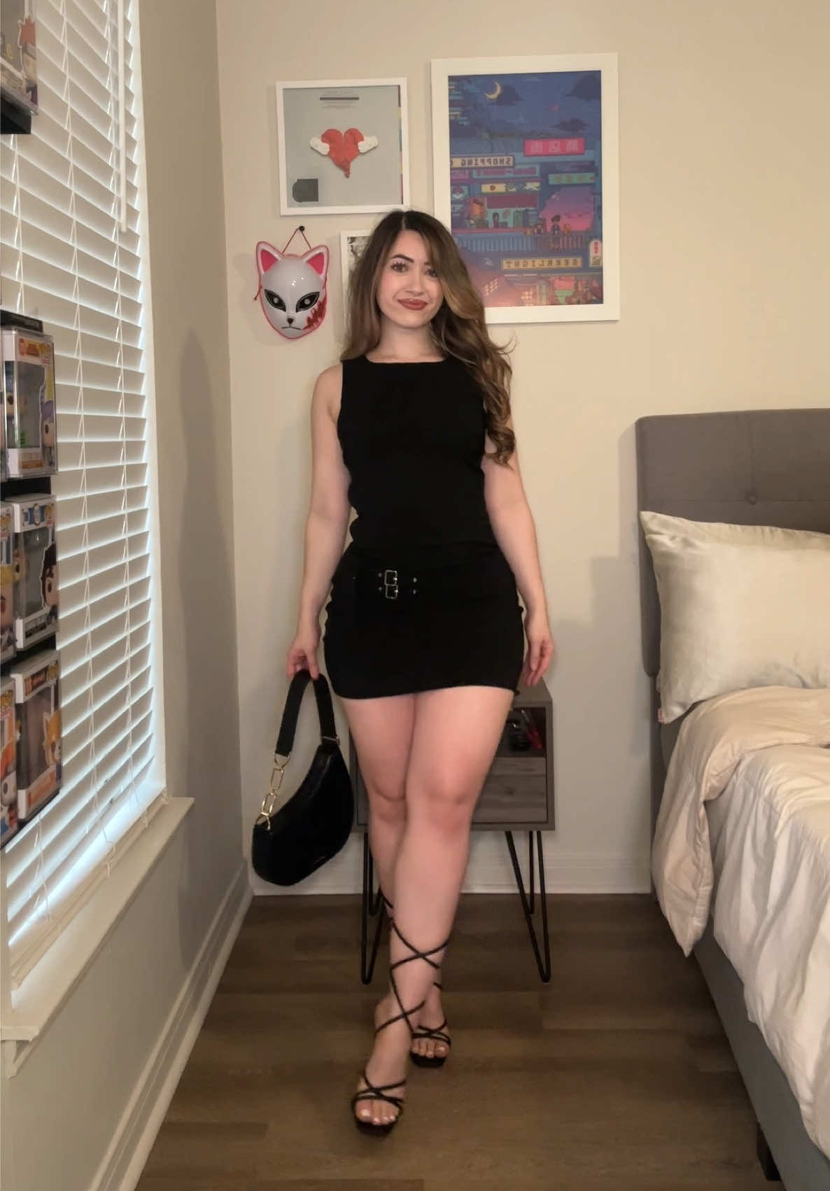 loving the strappy heels + mini dress combo  #littleblackdress #blackdress #goingoutoutfit 