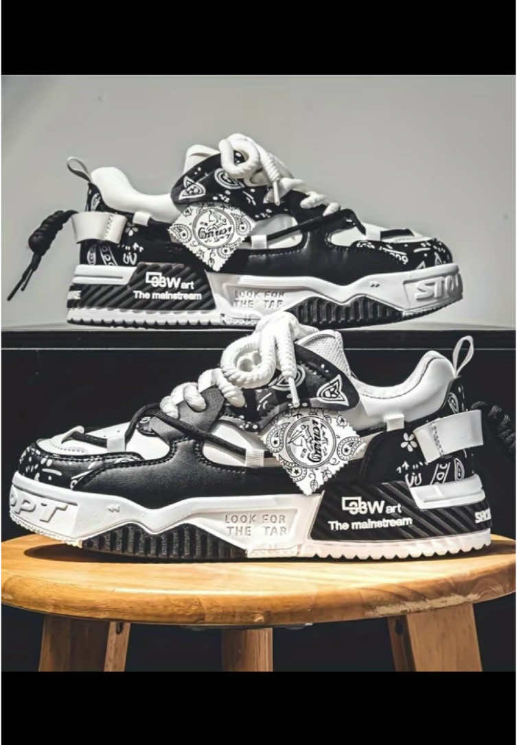 MAINALUN Skate Shoes - Trendy & Comfy Low-Top Sneakers With Artistic Floral Design, Durable PU Upper & PVC Sole, Perfect For Casual Outdoor Wear & Vacation, All-Season Footwear#fyp #niceshoes 