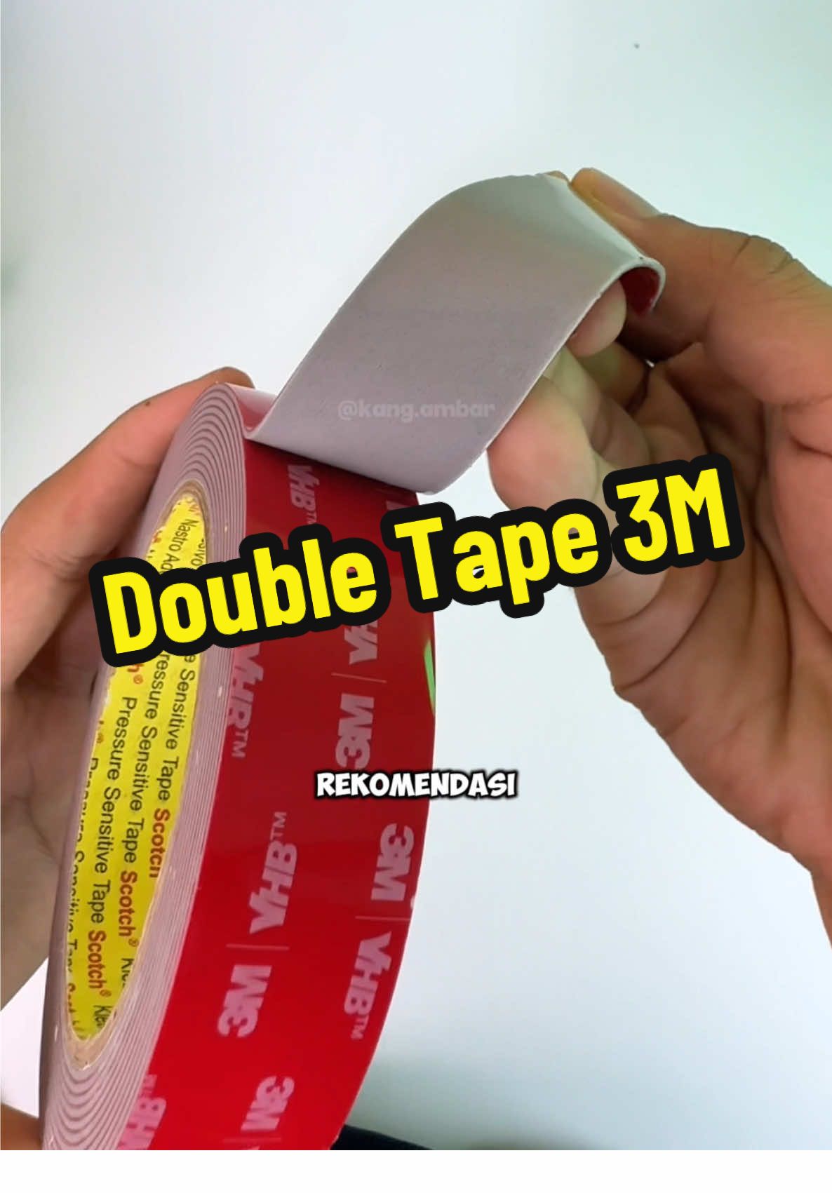 Double tape 3M VHB. Isolasi perekat bolak balik bangunan dan otomotif. #doubletape #doubletape3m #doubletapekuat #doubletape3mvhb 
