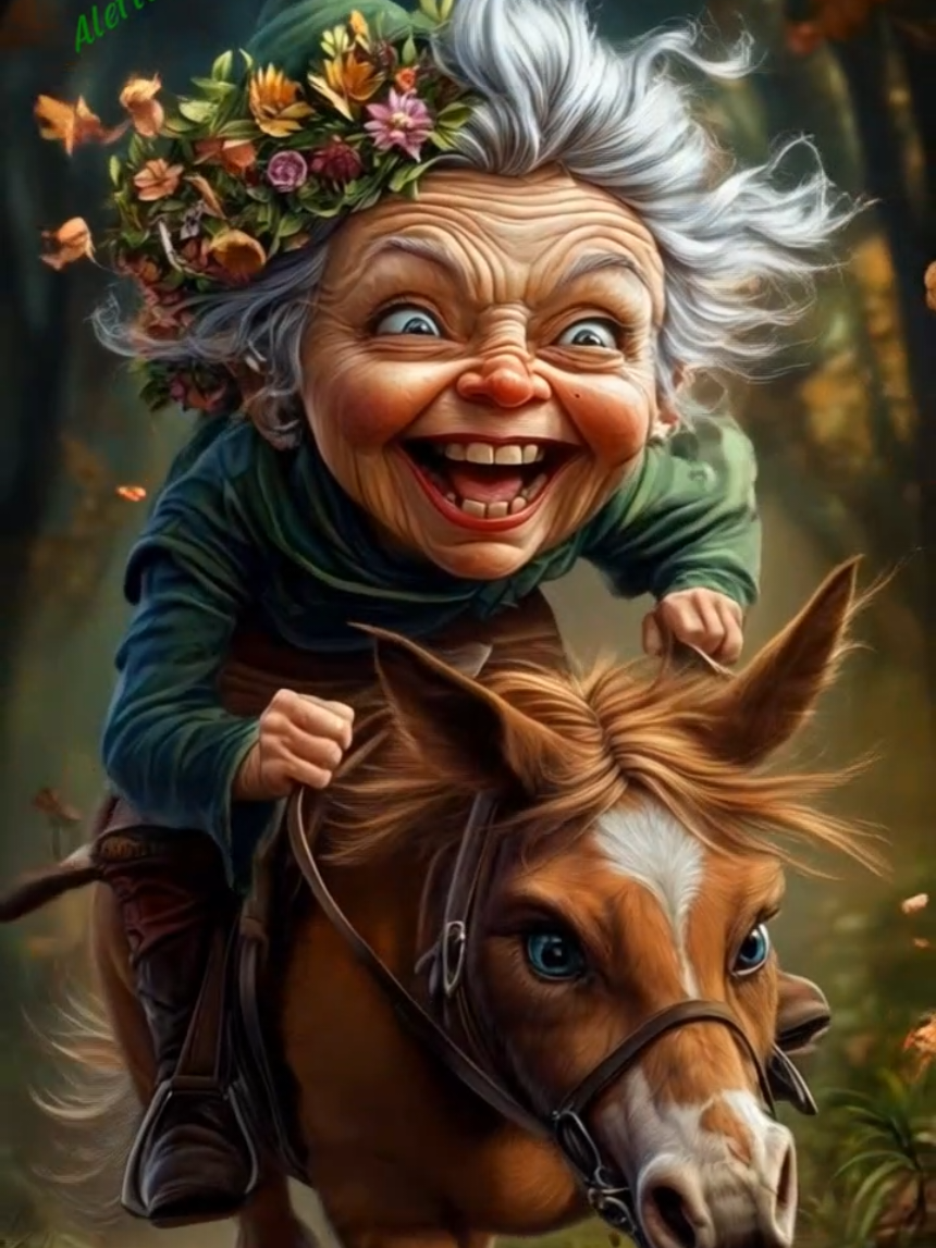 Старенькая лошадь🐎 (Шутка)  #AIGenerated #tik_tok #jok #cartoon # horse# 