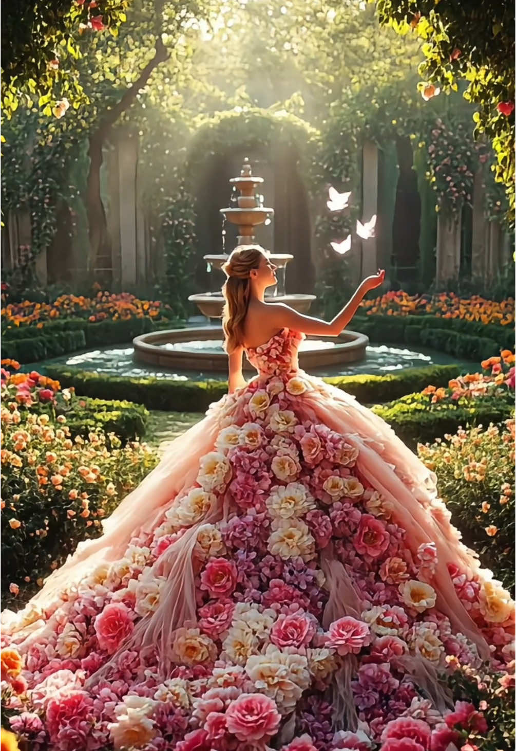 Happy women’s day! 🌸🌸🌸 #happywomansday #flowers #flowersdress #aivideo #aiart #fy #честитпразник 