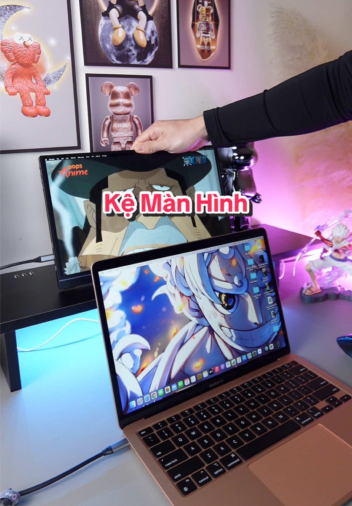 Góc làm việc gọn gàng với chiếc kệ màn hình máy tính này #ongbobaconreview #LearnOnTikTok 