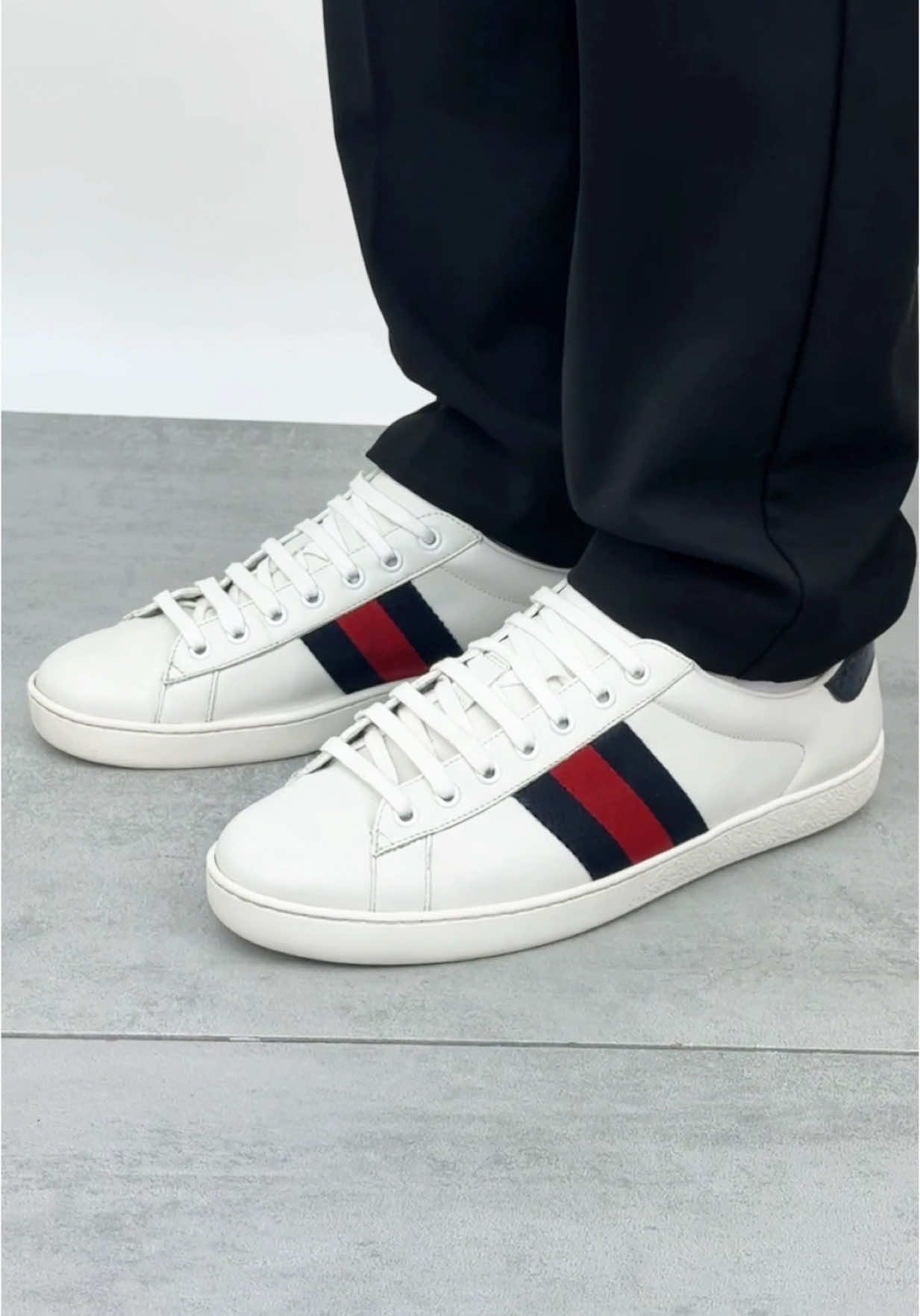 The Gucci Ace Low-Top – a timeless classic. Made in Italy from premium leather, featuring the iconic blue and red Web stripe, a nod to Gucci’s 1970s heritage. #GucciAce #LuxuryKicks #guccisneakers #MensFashion #sneakers 