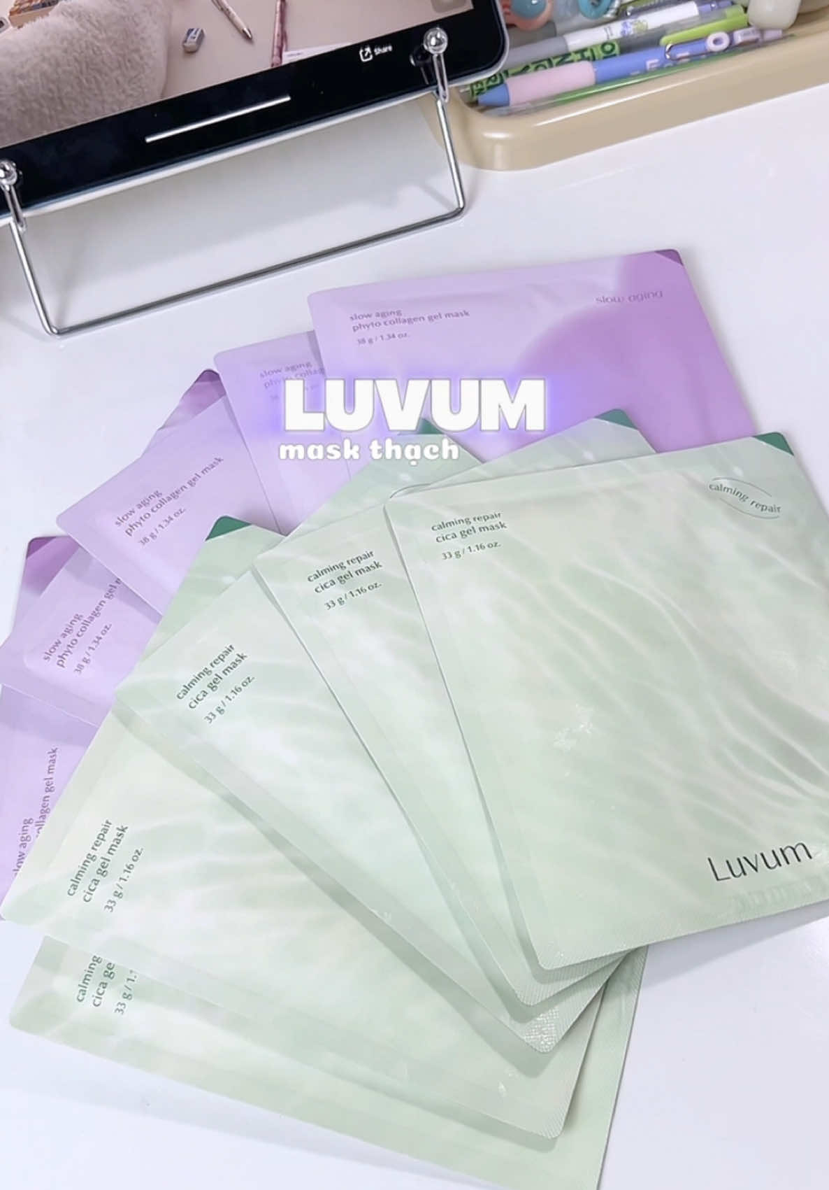 Ai rồi cũng mê mask thạch Luvum thôi 🫶🏻#mask #maskthach #thach #matna #matnathach #luvum #unboxing #skincare #skincareroutine #chamsocda #xuhuong #viral 