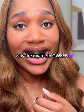 why are my teeth GWEEN💜 #tiahranelson #tiahranelsonlive #fyp #viral #💜 #purpleheart #omg #dontflopthis 