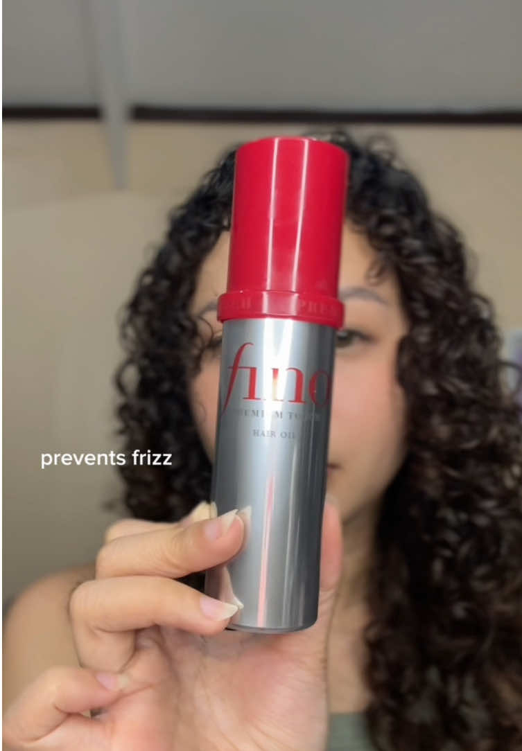 When it comes to frizz, the Fino Hair Oil is your bestie!  #Fino #hairoil #haircare #hairtok #finohairoil #curlyhair 