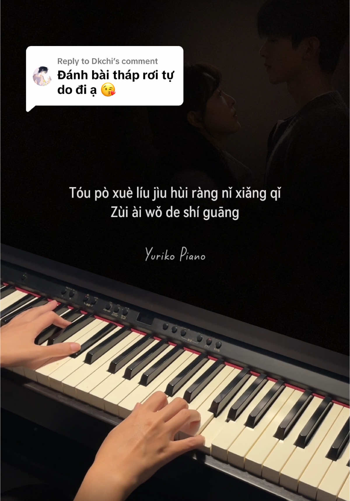 Replying to @Dkchi Baby ah, tình ta tựa như trò tháp rơi tự do...#thaproitudo #khododanh #pianocover #yurikopiano #nhactamtrang #pinyin #nhactrung #yuriko #pianolyrics 