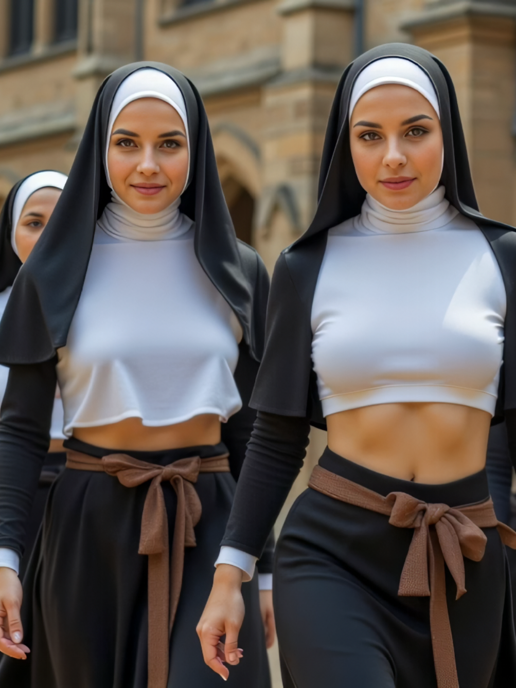 Modern nuns 🙏🌹 #nun #nuns #covent #fashion #modern #aigirl #beautifulgirl #fyp 