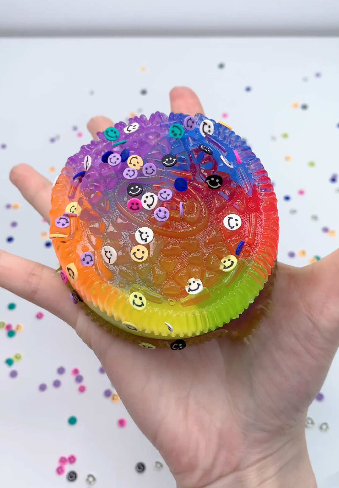 FUFUSQUISHY ASMR🍪🍪Crystal Rainbow Oreo