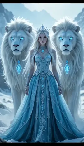 Two Lions With Snow Queen 👑🥶 4k Live Wallpaper 🦁 #wallpapers #livewallpaper #4kwallpaper #tiktokwallpaper #freewallpapers 