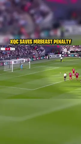 XQC Saves MrBeast Penalty #xqc #mrbeast #sidemen #sidemencharitymatch 