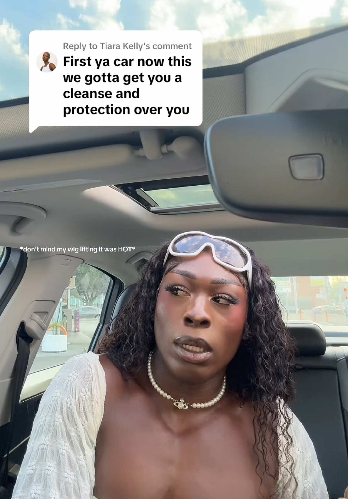 Replying to @Tiara Kelly the pep talk I give myself before going to a sketchy 7/11 💀 let me cover up 😭 #fyp #711 #lgbtq #gay 