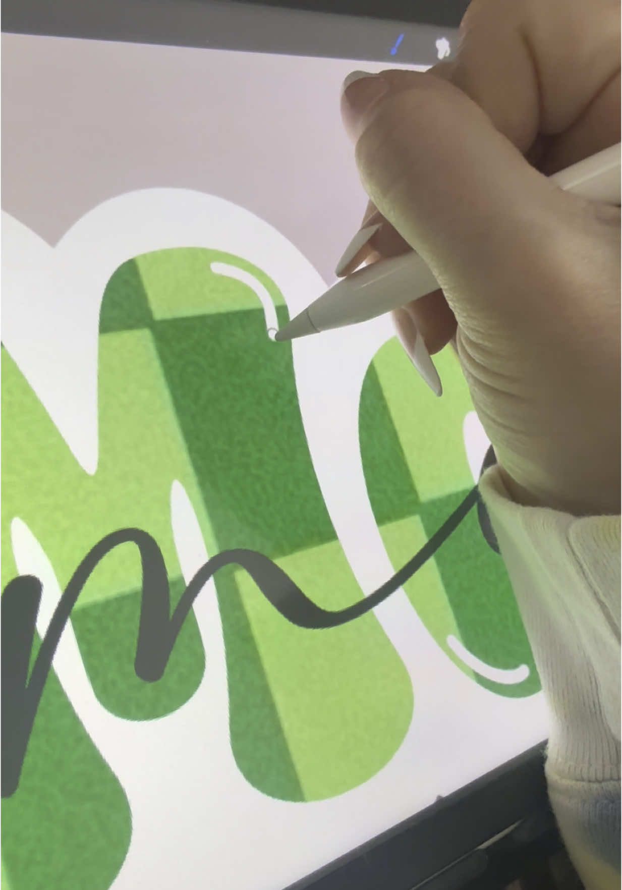 How freaking cute is that green checkered pattern 🍀 #fyp #procreatelettering #procreateart 